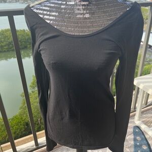 Lululemon black long sleeved top.  Can be worn on or off the shoulders